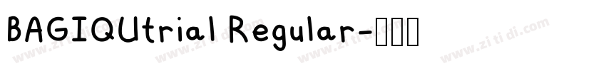 BAGIQUtrial Regular字体转换